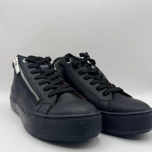 Beau Tex Designs Blake Mid Rise Shoe Black Recycled Sneakers Women US 5 EU 36